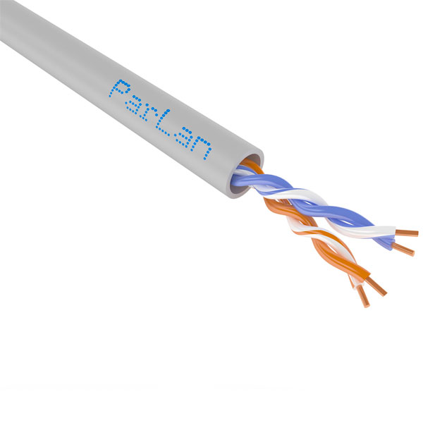 Кабель витая пара ParLan U/UTP Cat5e PVC 2х2х0,52 З-К(305м) (110960)