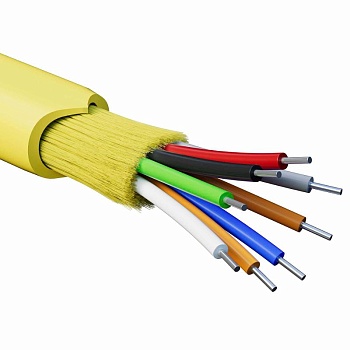 (RNDT9C8YL01-E) Кабель волоконно-оптический, распределительный, нг(А)-HF, 8 ОВ, категорияOS2(G.652.D) плотный буфер, 0,4 кН, барабан 500 м (500 м/уп)