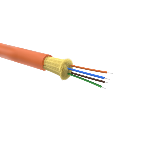 (RNDTIN504LSOR) Кабель волоконно-оптический DT ОМ2,50/125 мкм,4 волокна в плотном буферном покрытии (2000 м/уп)