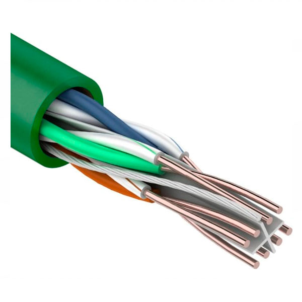 (01-0071) Кабель витая пара U/UTP, CAT 6, нг(А)-LSLTx, 4х2х0,575мм, 23AWG, INDOOR, SOLID, зеленый, 305м REXANT (01-0071) Кабель витая пара U/UTP, CAT 6, нг(А)-LSLTx, 4х2х0,575мм, 23AWG, INDOOR, SOLID, зеленый, 305м REXANT