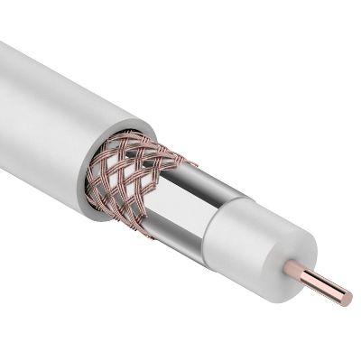 (01-2231) Кабель RG-6U+CU, (64%), 75 Ом, 305м., белый REXANT (01-2231) Кабель RG-6U+CU, (64%), 75 Ом, 305м., белый REXANT