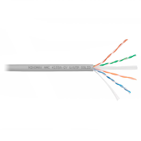 (NMC 4155A-GY) Кабель витая пара NIKOMAX U/UTP 4 пары, Кат.6a (Класс Eа)