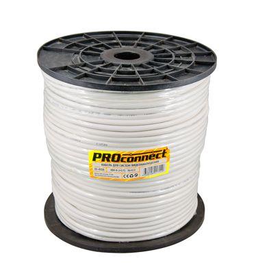 (01-4108) Кабель для видеонаблюдения КВК-В-2 + 2х0,75мм² (CCA), (96), 200м., белый PROCONNECT