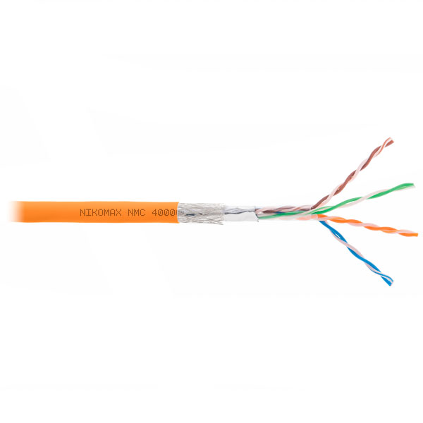 (NMC 4000C-OR) Кабель витая пара NIKOLAN SF/UTP 4 пары, Кат.5e (Класс D)