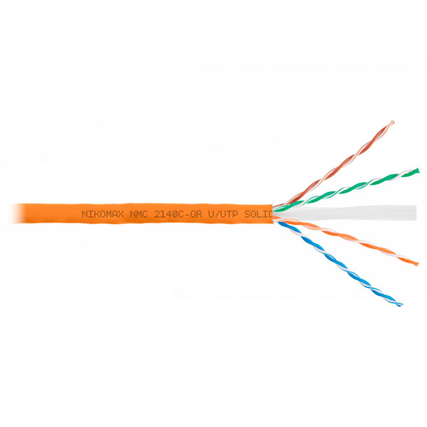 (NMC 2140C-OR) Кабель витая пара NIKOMAX U/UTP 4 пары, Кат.6 (Класс E)