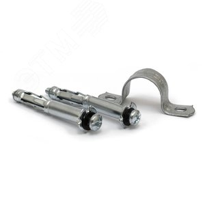 Комплекты для крепления ОКЛ с использованием дюбеля Молли М4х32 и скобы СМД d25-26 мм (100 шт) Промрукав (PR08.5013)