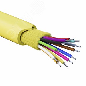 (RNDT9C12YL03) Кабель волоконно-оптический, распределительный, нг(A)-HFLTx, 12 ОВ, категорияOS2 (G.652.D) плотный буфер, 0,4 кН (2000 м/уп)