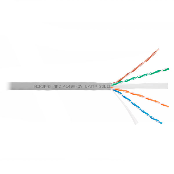 (NMC 4140A-GY) Кабель витая пара NIKOMAX U/UTP 4 пары, Кат.6 (Класс E)