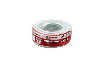 (01-2431-20) Кабель SAT 703B+Cu/Al/Cu, (75%), 75 Ом, 20м., белый REXANT