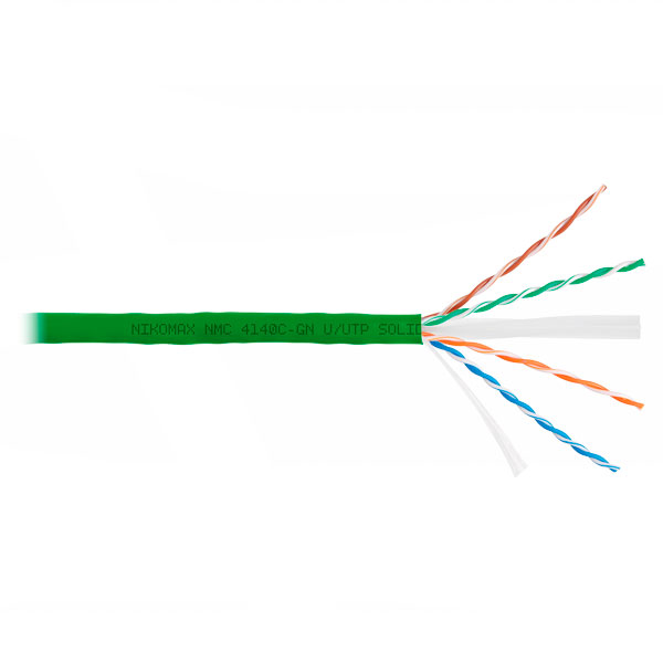 (NMC 4140C-GN) Кабель витая пара NIKOMAX U/UTP 4 пары, Кат.6 (Класс E)