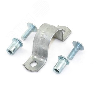 Комплекты для крепления ОКЛ с использованием винта, заклепки и скобы СМД d25-26 мм (100 шт) Промрукав (PR08.5033)