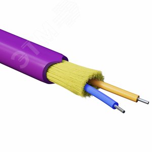 (RNDT4C2MG01-E) Кабель волоконно-оптический, распределительный, нг(А)-HF, 2 ОВ, категория OM4(G.651.1) плотный буфер, 0,4 кН, барабан 500 м (500 м/уп)