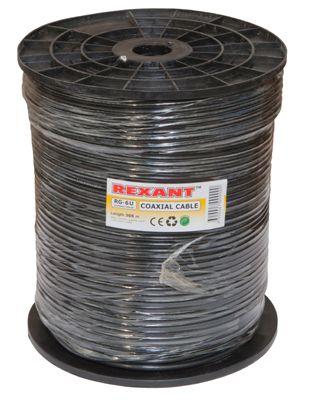 (01-2204) Кабель RG-6U, (64%), 75 Ом, 305м., OUTDOOR REXANT (01-2204) Кабель RG-6U, (64%), 75 Ом, 305м., OUTDOOR REXANT