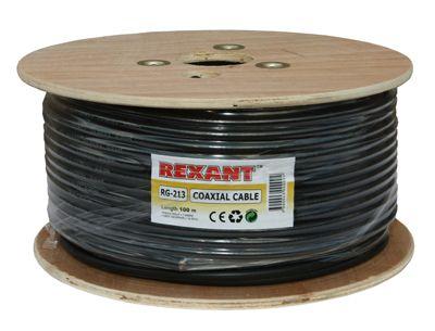 (01-2041) Кабель RG-213, (96%), 50 Ом, 100м., черный, REXANT