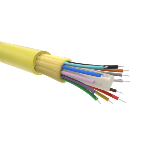 (RNDTIN9S8LSYL) Кабель волоконно-оптический DT OS2,9/125 мкм,8 волокон в плотном буферном покрытии (2000 м/уп)