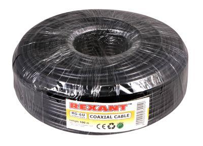 (01-2202) Кабель RG-6U, (64%), 75 Ом, 100м., OUTDOOR REXANT