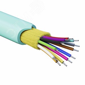 (RNDT3C12AQ03-E) Кабель волоконно-оптический, распределительный, нг(A)-HFLTx, 12 ОВ, категорияOM3 (G.651.1) плотный буфер, 0,4 кН (500 м/уп)