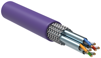 (LC1-C704-626) ITK Витая пара S/FTP кат.7 4х2х23AWG LSZH фиолетовый (305м)