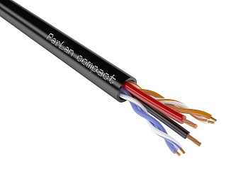 Кабель витая пара ParLan compact U/UTP Cat5e PUR 2х2х0,52 mm+2х0,75 mm (117820)