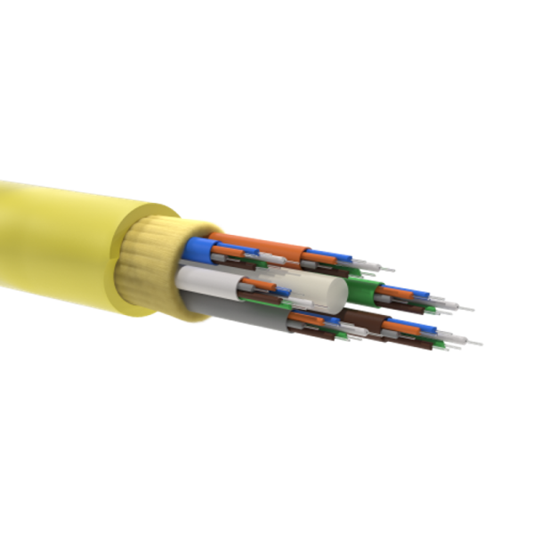 (RNMBIN9S16LSYL) Кабель волоконно-оптический MB OS2,9/125 мкм,16 волокон в буферном покрытии, безгелевые микротрубки (2000 м/уп)