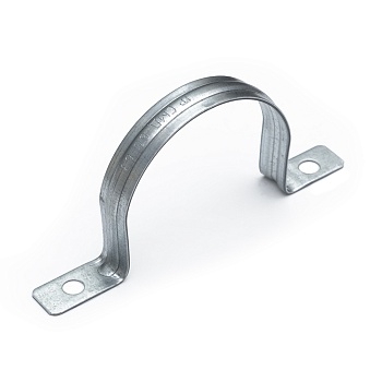 Скоба металлическая двухлапковая усиленная противопожарная СМДУ d60-63 мм отв. d 6,5 мм (50 шт/уп) Промрукав (PR13.02443)