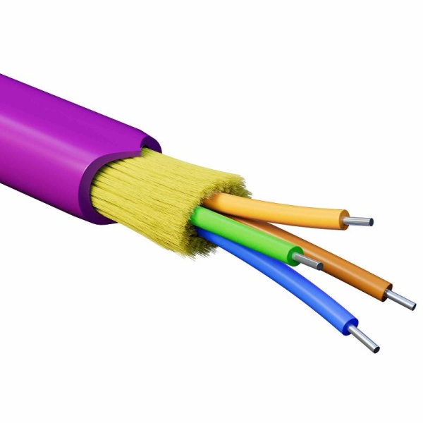 (RNDT4C4MG01) Кабель волоконно-оптический, распределительный, нг(А)-HF, 4 ОВ, категория OM4(G.651.1) плотный буфер, 0,4 кН, барабан 2000 м (2000 м/уп)