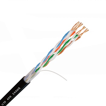 Кабель витая пара NetLink NL-CU UTP 4PR STANDART 24 AWG CAT5e 305м ВНЕШНИЙ ЧЕРНЫЙ