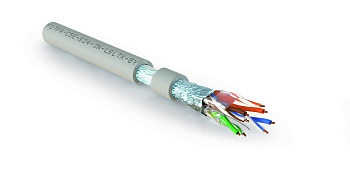 (426000)Hyperline FUTP4-C5E-S24-IN-LSLTX-GY-305 (305 м) Кабель витая пара F/UTP, категория 5e, 4 пары (24 AWG)