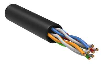 (LC3-C604-129) ITK Витая пара U/UTP кат.6 4x2х23AWG LSZH черный (305м)
