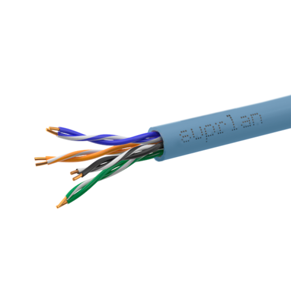 (13-0102) SUPRLAN Premium U/UTP 5e 4x2x0,52 Cu нг(А)-HF Project In. 305м (RUS Синий)