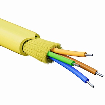 (RNDT9C4YL03-E) Кабель волоконно-оптический, распределительный, нг(A)-HFLTx, 4 ОВ, категорияOS2 (G.652.D) плотный буфер, 0,4 кН (500 м/уп)