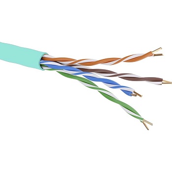 (RN6AUUK01AQ) Кабель витая пара кат. 6A неэкранированный, U/UTP, 4 пары, нг(А)-HF, цвет внешней оболочки белый, катушка 500 м (500 м/уп)