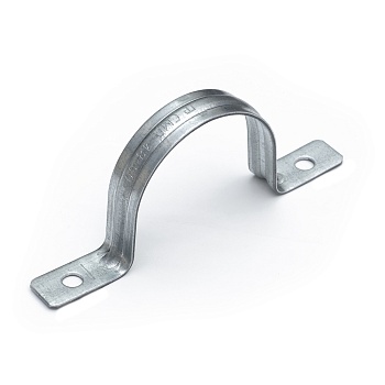 Скоба металлическая двухлапковая усиленная противопожарная СМДУ d48-50 мм отв. d 6,5 мм (50 шт/уп) Промрукав (PR13.02442)