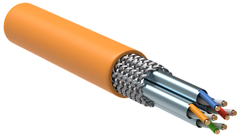 (LC1-C6A04-627) ITK Витая пара S/FTP кат.6A 4х2х23AWG LSZH оранжевый (305м)