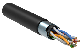 (LC3-C604-329) ITK Витая пара F/UTP кат.6 4x2х23AWG LSZH черный (305м)