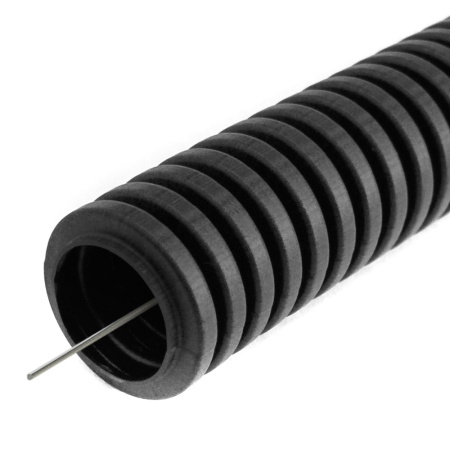 Труба гофрированная ПВХ легкая 350 Н черная с/з d20 мм (10м) Промрукав (PR01.0145)