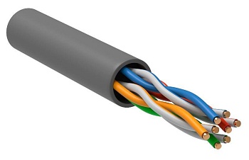 (LC1-C5E04-111-T-R) ITK Витая пара U/UTP кат.5E 4х2х24AWG solid PVC серый (305м) РФ/Т