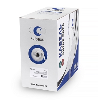 Cabeus UTP-1P-Cat.5e-SOLID-LSZH-GY-500 Внутренняя неэкранированная витая пара (11149c)