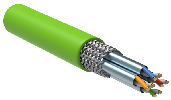 (LC1-C704-622) ITK Витая пара S/FTP кат.7 4х2х23AWG LSZH зеленый (305м) (LC1-C704-622) ITK Витая пара S/FTP кат.7 4х2х23AWG LSZH зеленый (305м)