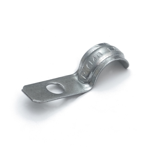 Скоба металлическая однолапковая усиленная противопожарная СМОУ d12-13 мм отв. d 6,5 мм (100 шт/уп) Промрукав (PR13.02422)