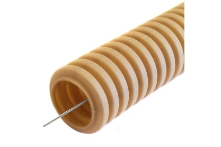 Труба гофрированная ПВХ легкая 350 Н сосна с/з д16 (50 м/уп) Промрукав (PR01.0043)