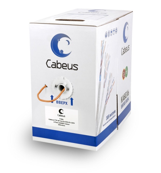 Cabeus FTP-4P-Cat.5e-SOLID-LSZH Внутренняя экранированная витая пара (7199c)