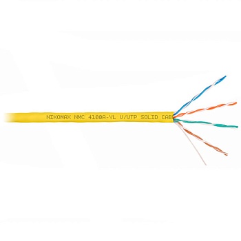 (NMC 4100A-YL) Кабель витая пара NIKOMAX U/UTP 4 пары, Кат.5e (Класс D)