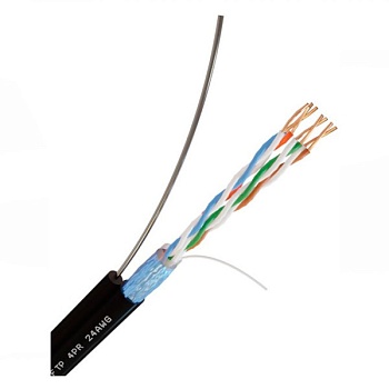 Кабель с одножильным тросом NetLink NL-CU FTP 4PR 24 AWG CAT5e 305м ВНЕШНИЙ