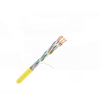 Кабель витая пара ОМЕДНЕННЫЙ NetLink NL-CCA UTP 4PR 24 AWG CAT5е 305м ВНУТРЕННИЙ ЖЕЛТЫЙ