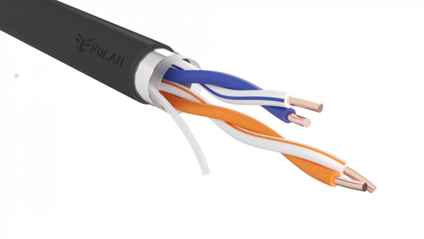 Кабель витая пара FOLAN F/UTP Cat 5e PE 2х2х0,52 (FU22052PE)