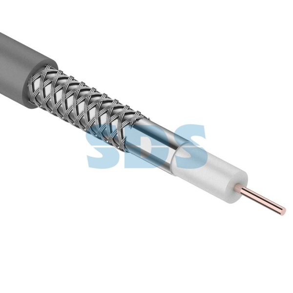 (01-2435) Кабель SAT 703 ZH, Cu/Al/CuSn, (75%), 75 Ом, 100м., серый CAVEL
