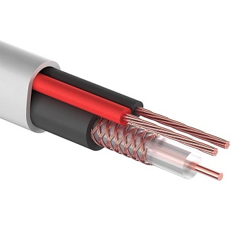 (01-4213) Кабель для видеонаблюдения КВК-В-2 + 2х0,50мм², 200м., белый PROCONNECT