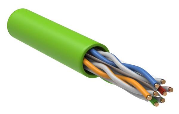 (LC1-C604-122) ITK Витая пара U/UTP кат.6 4x2х23AWG LSLTx зеленый (305м)