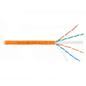 (NMC 4155C-OR) Кабель витая пара NIKOMAX U/UTP 4 пары, Кат.6a (Класс Eа)